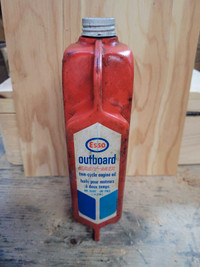 Vintage esso outboard motor oil can