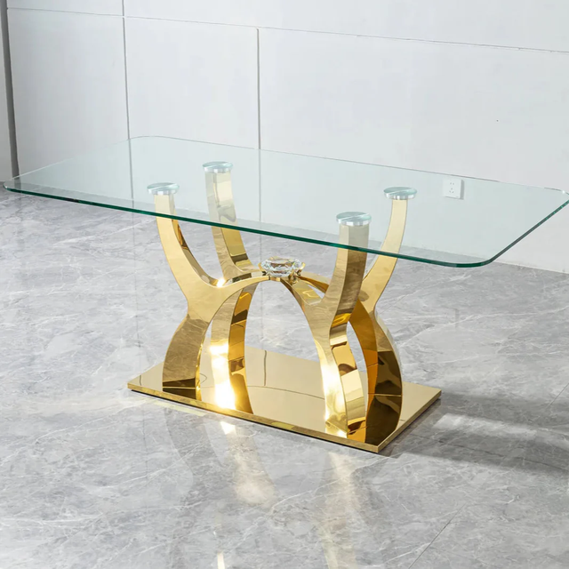 Sale On New Metallic Dining Table Set With Tempered Glass Top in Dining Tables & Sets in Hamilton - Image 4