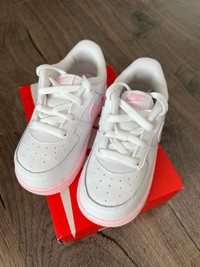 Nike Force 1 'White Pink Foam' CZ1691-107 Girls Toddler Size 8C