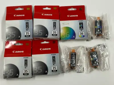 8 Genuine Canon PGI-35 Black and CLI-36 Color Printer Ink Tanks, View more