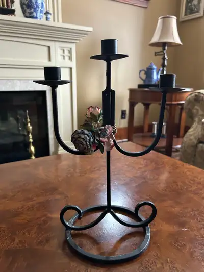 Vintage Wrought Iron Candelabra, View more