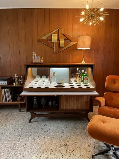 Stunning Teak MCM Bar Credenza , View more