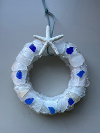 Sea glass wreath 