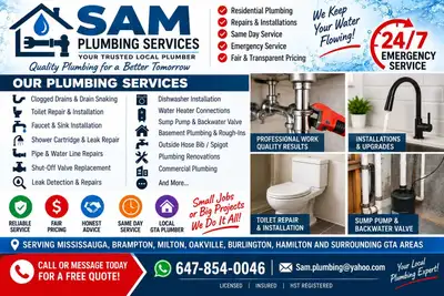 Licensed Plumber – Same Day Plumbing & Drain Service | GTA, View more