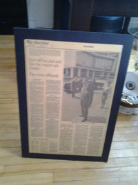 VINTAGE OFFICE SPECTOR NEWSPAPER MAYOR VIC KENNEDY COPPS 64X44CM