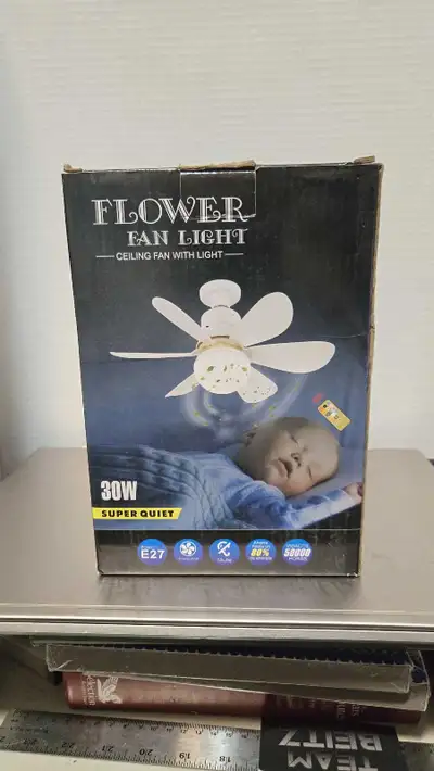 Flower Fan Light Ceiling Fan 30W Brand New In Box , View more