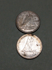 1960 and 1966 Canada .800 silver dimes