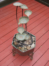 Hand Made Copper Garden Water Fall Feature.