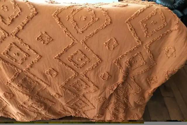 Comforter, 104" x 92", Burnt Orange, +2 Shams +Accent Pillow in Bedding in Stratford - Image 3