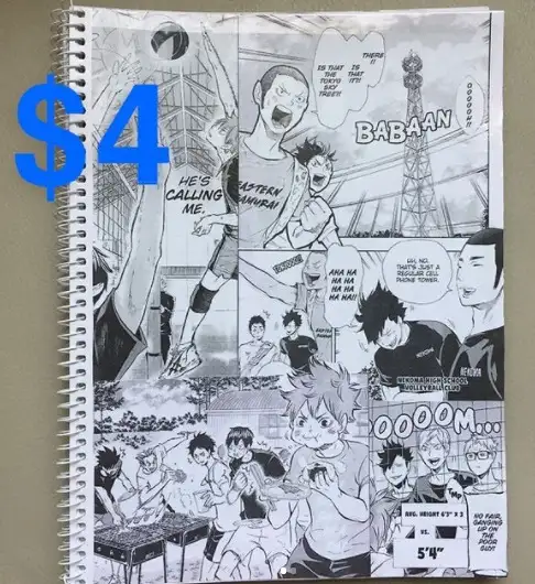 Back to School Manga Cover Notebooks 
