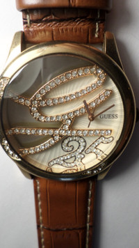 GUESS Wrist Watch -See Through Dial Face -Very Nice Condition