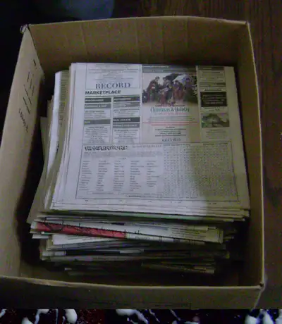 box of newspapers Free, View more