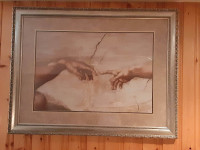 - Michelangelo Print With Frame - 45" x 35" - (Like New) -