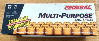 FEDERAL FACTORY 20 GAUGE MULTI PURPOSE SHOTSHELLS, View more