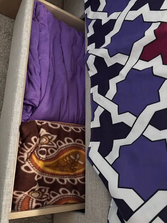 Queen-size box bed with mattress - $350 in Beds & Mattresses in Delta/Surrey/Langley - Image 6