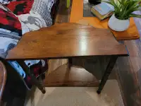 2 antique wood end tables 