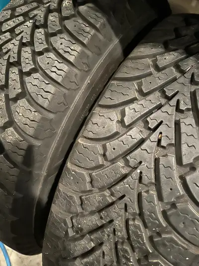 195 65 15 goodyear nordic winter tires on 5x114.3 rims with 64.1mm bore Lots of tread 9/32 Last used...