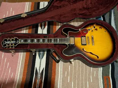 2005 Korean Epiphone Sheraton II Vintage Sunburst & HSC, View more