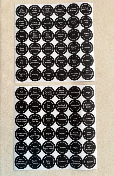 Spice Jar Labels, View more
