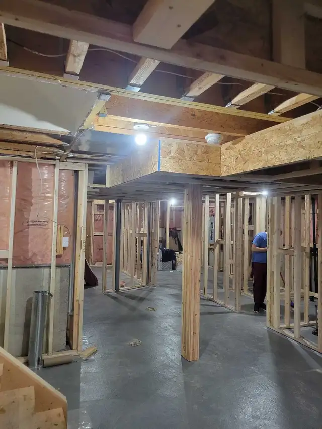 Professional basement framing.63234910418433120