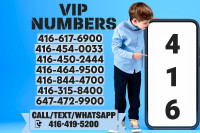 AMAZING VIP PHONE NUMBERS ON SALE - 416 NUMBERS, LOW PRICE.