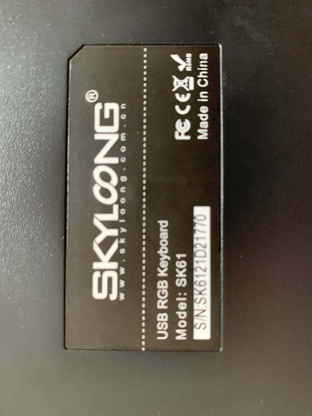 Epomaker Skyloong sk61 Gaming Keyboard in Mice, Keyboards & Webcams in Mississauga / Peel Region - Image 3