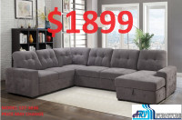 SECTIONAL SOFA BED STORAGE OTTOMAN LIVING ARV FURNITURE