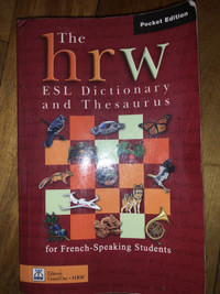 The hrw esl dictionary and thesaurus 