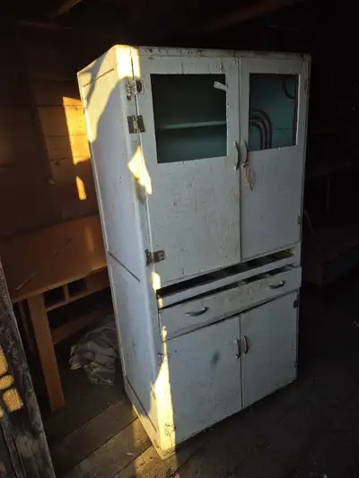 1950's Hoosier Cabinet / Larder Cupboard Stand-up Kitchen, View more