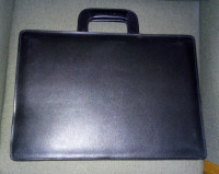 Black Leather Attache Briefcase