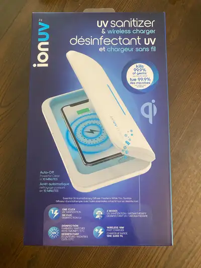 Ion UV Sanitizer & Wireless Charger, View more