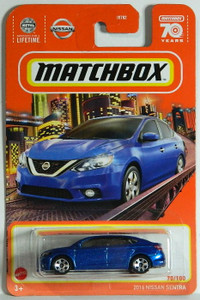 Matchbox 70th Anniversary 1/64 2016 Nissan Sentra Diecast