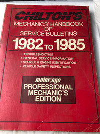 1982 -1985 CHILTON MECHANICS BOOK OF SERVICE BULLETINS #M0082