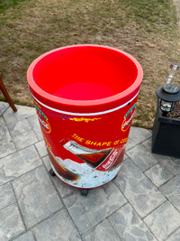 90's Hard Plastic Coke Cooler / Barrel