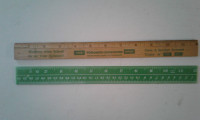 TORONTO DOMINION BANK---COLLECTABLE WOOD & PLASTIC 12" Rulers