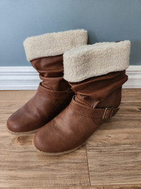 Brown booties (fit size 8.5)