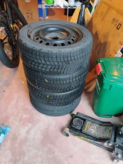 I have a set 0f 4 Michelin X Ice Winter tires on 5 bolt rims . 205/55R 16 size. good condition. Thre...