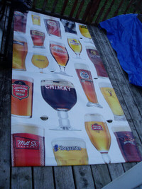 LARGE CANVAS BEER ADVERTISEMENT $40