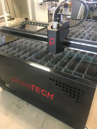 plasmaTECH 4x8 CNC plasma cutting table built in Canada. We have been in the CNC metalworking indust...