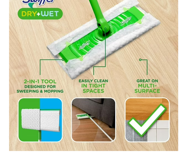 Swiffer Sweeper 2-in-1 Dry + Wet Floor Mopping and Sweeping Kit, View more