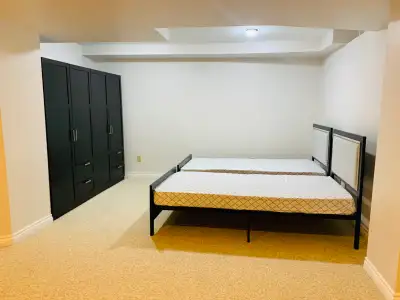 1 Large basement room is available for rent You can share with 2 girls, 2 Single cots, 2 closets ava...