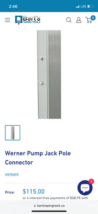 Pump Jack pole extension inserts x 2