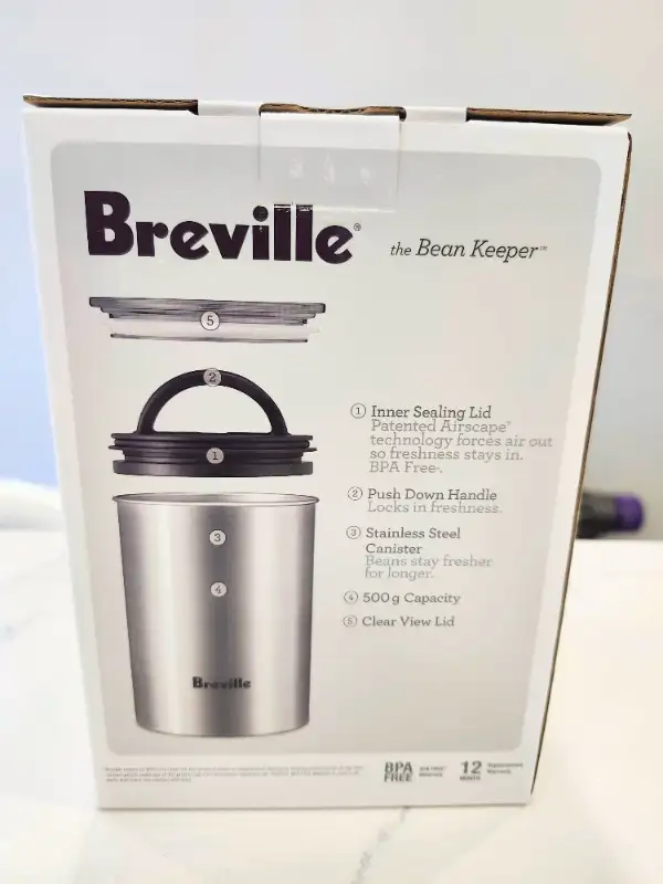 Brand new: Breville the Bean Keeper Coffee Canister in Coffee Makers in Oakville / Halton Region - Image 3