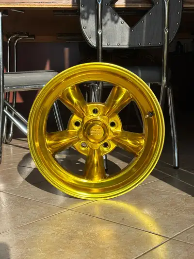 AMERICAN RACING VN515 TORQ THRUST || 1 PC POLISED 15X6 -6 5X120.65mm 83.1mm. THESE ARE NEW RIMS AND...