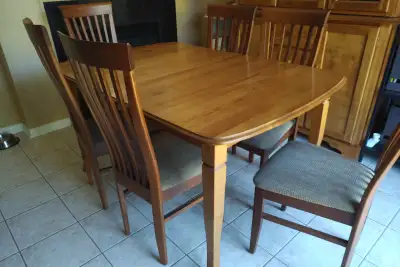Dining Room Table with Chairs (6) Wood -(together or separately), View more