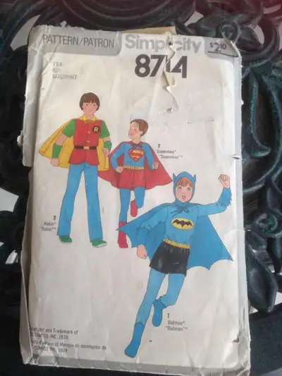 Old School Batman/Robin/Superman Costume pattern, View more