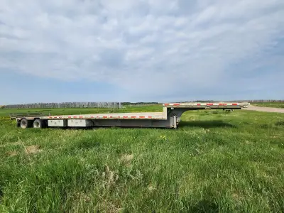 97 - 48 Ft Steel Aluminum Combo East Step Deck Trailer. Recent Brakes, Tires, Bearings with or witho...