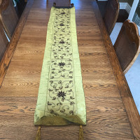 Stunning Table Runner with Beadwork and Tassles