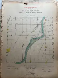 140 year old dominion of Canada land survey section maps SK