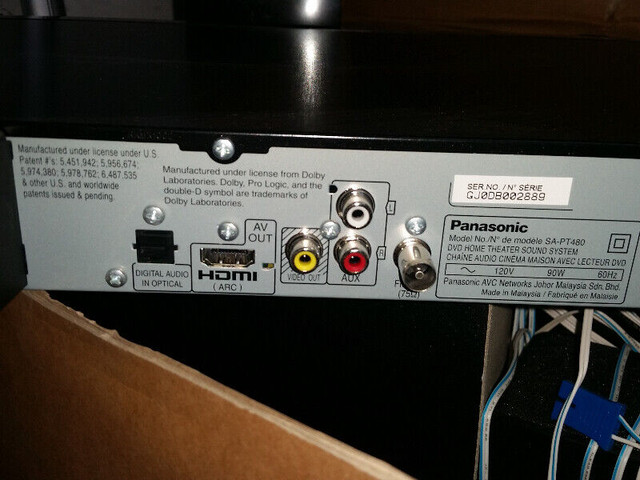Panasonic SA-PT480 5.1 DVD Home Theater System + Speakers and Su dans Autre  à Ville de Montréal - Image 4
